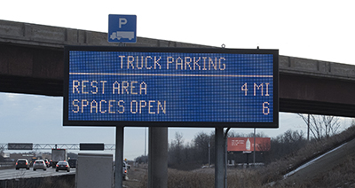 Photo of a sign on I-94.